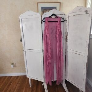 Striking bright pink, Free People (brenda Knight) duster/ kimono